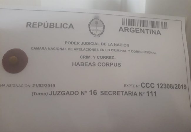 Hábeas corpus contra la represión y por la libertad de expresión