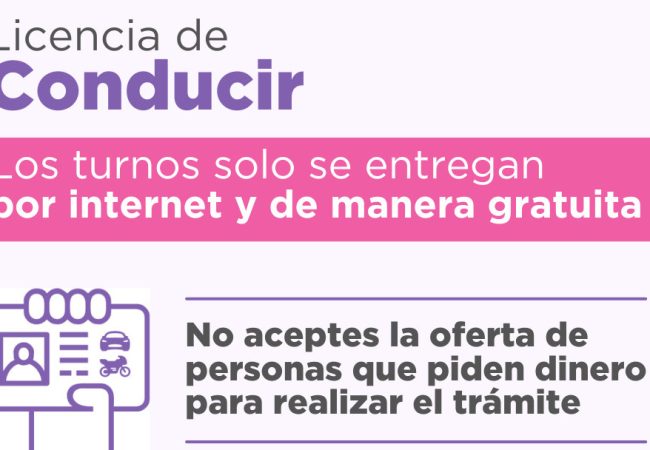 El municipio alerta nuevamente por oferta ilegal de turnos para licencias de conducir